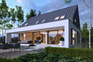  Projekt domu Z tarasem 2 (WAW1152) - projekt domu parterowego z poddaszem - Zdjęcie 3