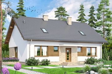  Projekt domu Mokka 15 (WOF1165) - projekt domu parterowego - Zdjęcie 1