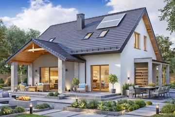  Projekt domu BW-36 wariant 17 (JGC1244) - projekt domu parterowego z poddaszem - Zdjęcie 1