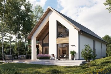  Projekt domu eko Typowy 66 (KKE1061) - projekt domu parterowego z poddaszem - Zdjęcie 5