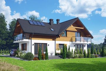 Projekt domu Dublowo (KRP2565) - projekt domu parterowego z poddaszem - Zdjęcie 2
