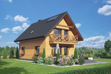  Projekt domu Janowo aa 70 dws (KRP2567) - projekt domu parterowego z poddaszem - Zdjęcie 2