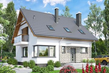  Projekt domu Monte Modern (WOF1167) - projekt domu parterowego z poddaszem - Zdjęcie 1