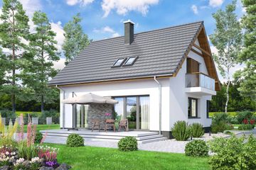  Projekt domu Monte Modern (WOF1167) - projekt domu parterowego z poddaszem - Zdjęcie 2