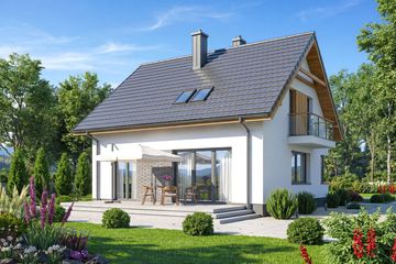  Projekt domu Monte Modern (WOF1167) - projekt domu parterowego z poddaszem - Zdjęcie 3