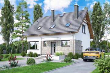  Projekt domu Monte Modern (WOF1167) - projekt domu parterowego z poddaszem - Zdjęcie 3