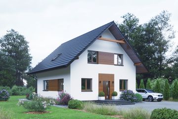  Projekt domu Gryfice 6 mw (KRP2570) - projekt domu parterowego z poddaszem - Zdjęcie 1