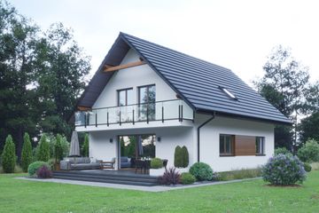  Projekt domu Gryfice 6 mw (KRP2570) - projekt domu parterowego z poddaszem - Zdjęcie 2