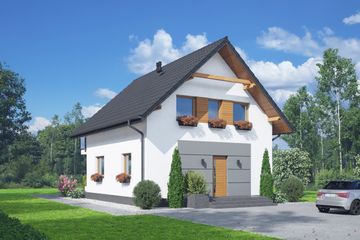  Projekt domu Gryfice aa 70 (KRP2571) - projekt domu parterowego z poddaszem - Zdjęcie 2