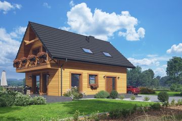  Projekt domu Świecie a 3 dws (KRP2573) - projekt domu parterowego z poddaszem - Zdjęcie 1