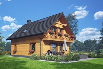  Projekt domu Świecie a 3 dws (KRP2573) - projekt domu parterowego z poddaszem - Zdjęcie 2
