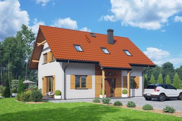  Projekt domu Żarowo 6m (KRP2574) - projekt domu parterowego z poddaszem - Zdjęcie 2