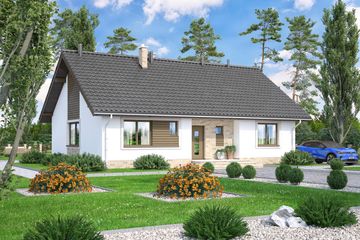  Projekt domu Mokka - strop drewniany (WOF1168) - projekt domu parterowego - Zdjęcie 7