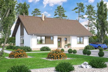  Projekt domu Mokka - strop drewniany (WOF1168) - projekt domu parterowego - Zdjęcie 4