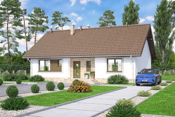  Projekt domu Mokka - strop drewniany (WOF1168) - projekt domu parterowego - Zdjęcie 5