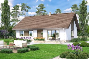  Projekt domu Mokka - strop drewniany (WOF1168) - projekt domu parterowego - Zdjęcie 6