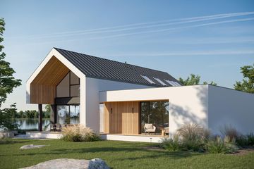  Projekt domu HomeKoncept 89 G2 (KRX1173) - projekt domu parterowego z poddaszem - Zdjęcie 3