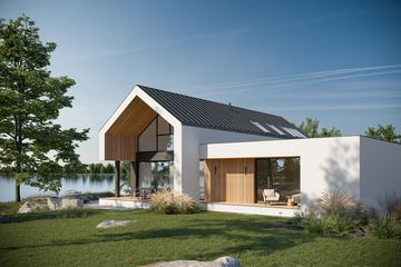  Projekt domu HomeKoncept 89 G2 (KRX1173) - projekt domu parterowego z poddaszem - Zdjęcie 4