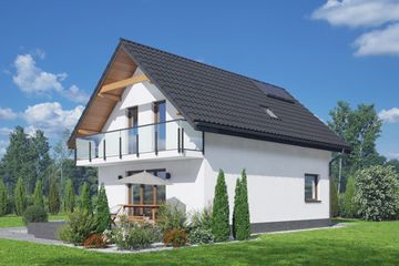  Projekt domu Modrowo aa 70 (KRP2576) - projekt domu parterowego z poddaszem - Zdjęcie 2