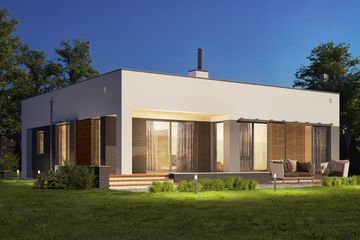  Projekt domu E-289 (WAX1227) - projekt domu parterowego - Zdjęcie 1