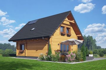  Projekt domu Zawojowo aa 70 dw (KRP2577) - projekt domu parterowego z poddaszem - Zdjęcie 2