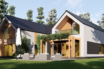  Projekt domu uA180 (WCB1333) - projekt domu parterowego z poddaszem - Zdjęcie 2