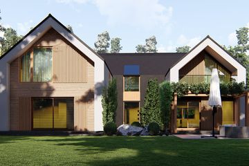  Projekt domu uA180 (WCB1333) - projekt domu parterowego z poddaszem - Zdjęcie 3