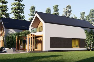  Projekt domu uA180 (WCB1333) - projekt domu parterowego z poddaszem - Zdjęcie 4