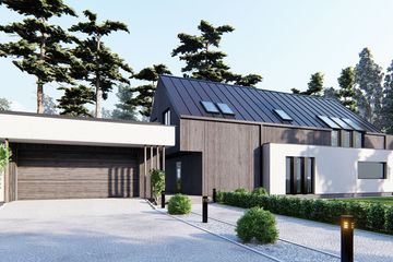  Projekt domu uA205 (WCB1334) - projekt domu parterowego z poddaszem - Zdjęcie 2