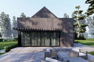  Projekt domu uA205 (WCB1334) - projekt domu parterowego z poddaszem - Zdjęcie 1