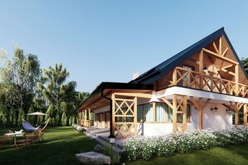  Projekt domu uA218 (WCB1335) - projekt domu parterowego z poddaszem - Zdjęcie 4