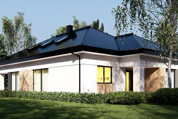  Projekt domu uA224 (WCB1336) - projekt domu parterowego z poddaszem - Zdjęcie 2