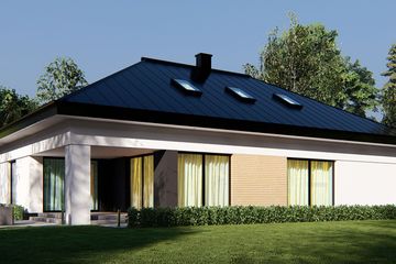  Projekt domu uA224 (WCB1336) - projekt domu parterowego z poddaszem - Zdjęcie 3