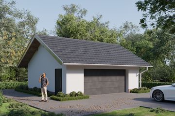  Projekt garażu MJS-G1 (WBD1018) - projekt garażu parterowego - Zdjęcie 3