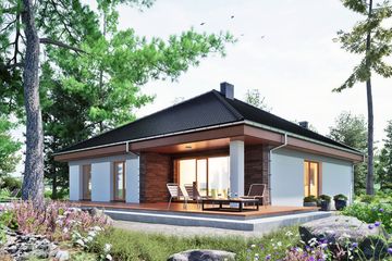  Projekt domu Melisa II z garażem 1-st. [A] (WRF2335) - projekt domu parterowego - Zdjęcie 5