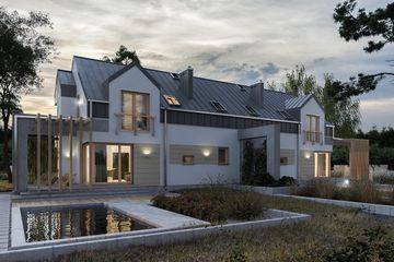  Projekt domu Mango Duolit (1789) (KRD2903) - projekt domu parterowego z poddaszem - Zdjęcie 2