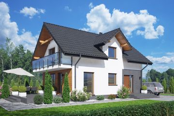  Projekt domu Orłowo aa 70 (KRP2578) - projekt domu parterowego z poddaszem - Zdjęcie 1