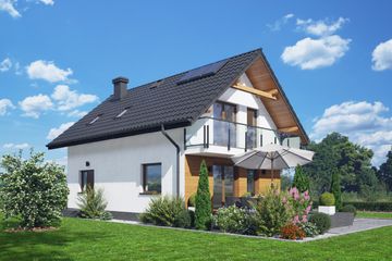  Projekt domu Orłowo aa 70 (KRP2578) - projekt domu parterowego z poddaszem - Zdjęcie 2