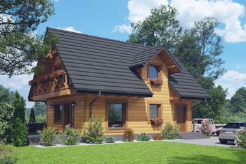 Projekt domu Osieczno aa 70 dws (KRP2579) - projekt domu parterowego z poddaszem - Zdjęcie 1