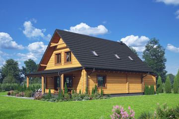  Projekt domu Osiek 306 dw (KRP2580) - projekt domu parterowego z poddaszem - Zdjęcie 2