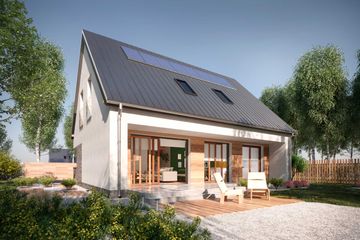 Projekt domu Londyn DCP377 (WRB1678) - projekt domu parterowego z poddaszem - Zdjęcie 1