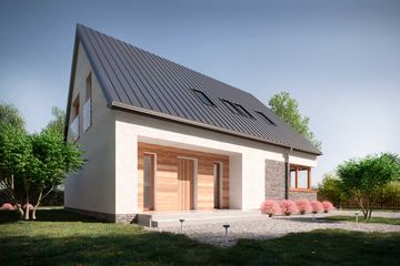  Projekt domu Londyn DCP377 (WRB1678) - projekt domu parterowego z poddaszem - Zdjęcie 3