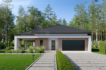  Projekt domu EG-87 wariant I (WWB1113) - projekt domu parterowego - Zdjęcie 1