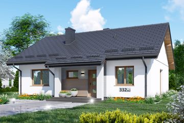  Projekt domu APS 332 wariant 2 (LUA1553) - projekt domu parterowego - Zdjęcie 1