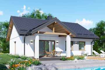  Projekt domu APS 332 wariant 2 (LUA1553) - projekt domu parterowego - Zdjęcie 2