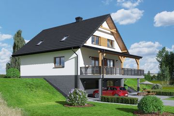  Projekt domu Chroślice 13 (KRP2582) - projekt domu parterowego z poddaszem - Zdjęcie 2