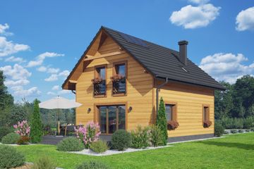  Projekt domu Grodziec aa 70 dws (KRP2584) - projekt domu parterowego z poddaszem - Zdjęcie 1