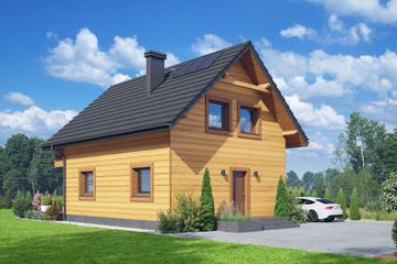  Projekt domu Trzebowice aa 70 dws (KRP2588) - projekt domu parterowego z poddaszem - Zdjęcie 1