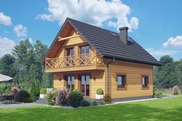  Projekt domu Trzebowice aa 70 dws (KRP2588) - projekt domu parterowego z poddaszem - Zdjęcie 2