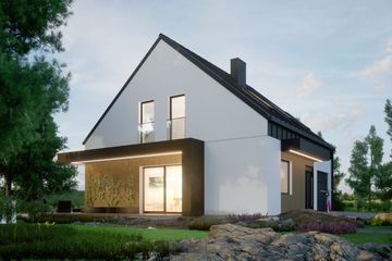  Projekt domu Wawrzyn z garażem 1-st. [A] (WRF2338) - projekt domu parterowego z poddaszem - Zdjęcie 3